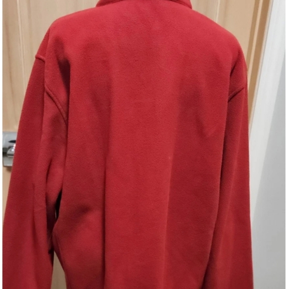 The North Face Plush Fleece Red Grey Casual Lightweight Full Zip Jacket Men's XL - Picture 2 of 4
